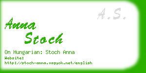 anna stoch business card